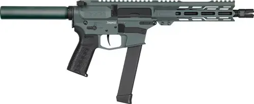 CMMG Banshee MkGs 99AE80F-CG Pistol, 9mm, 8" Barrel, 33+1, Semi-Auto, Charcoal Green, RipBrace, Radial Delayed Blowback. - Complete Rifle, vista 1