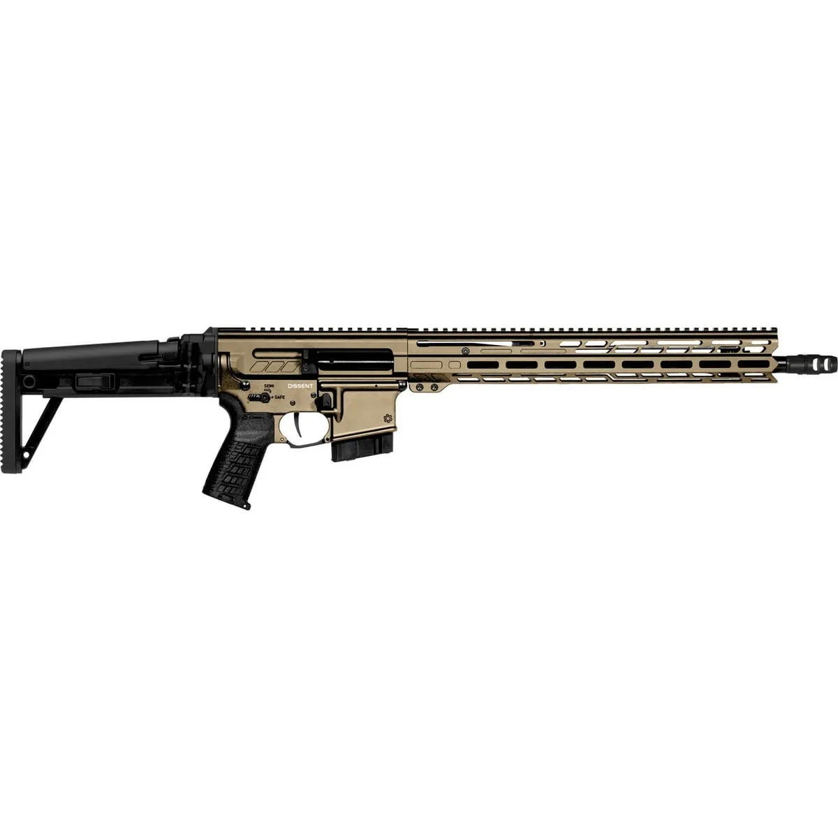 CMMG Dissent MK4 .22 ARC 16.10" AR Rifle, Coyote Tan - 28A490FCT - Complete Rifle, vista 1