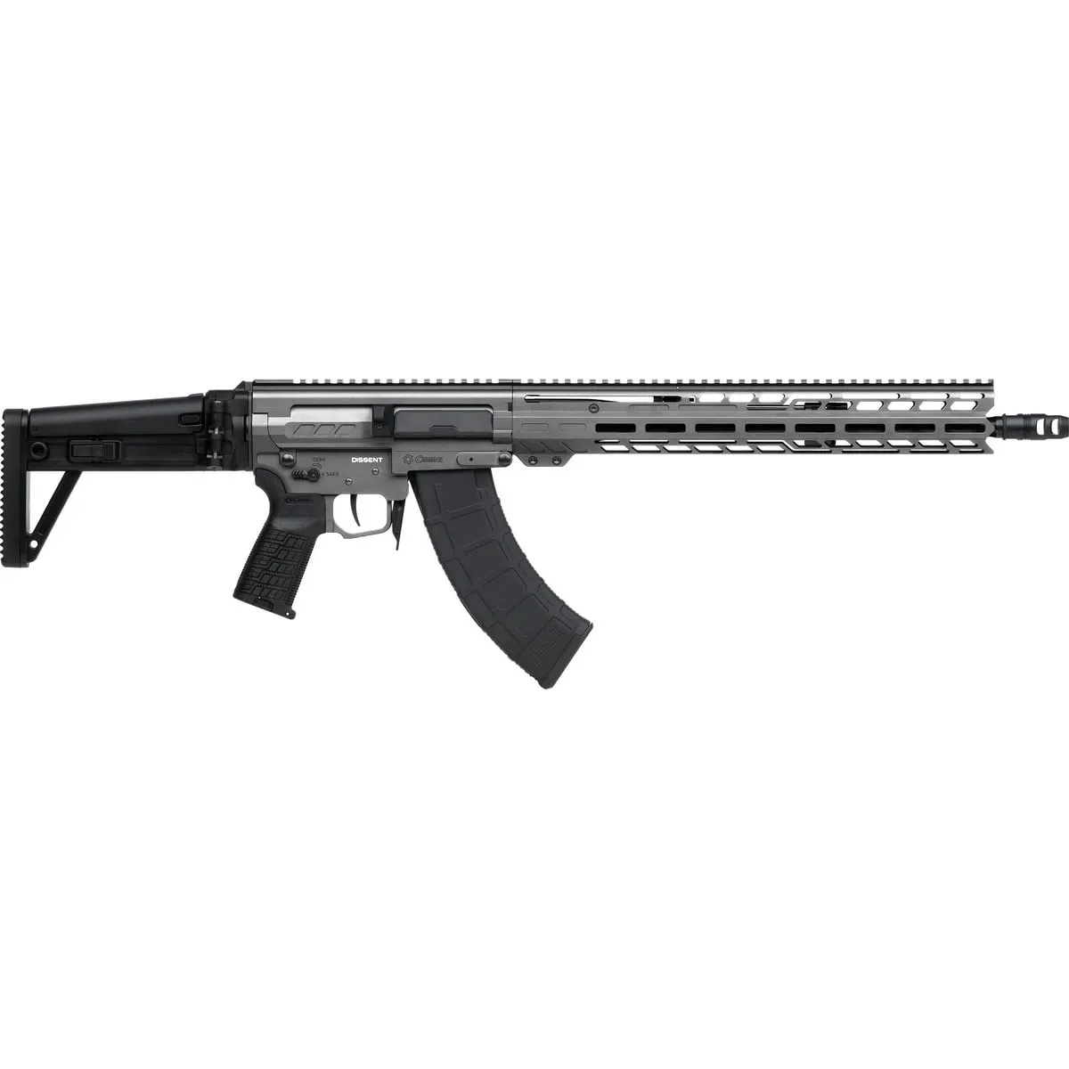 CMMG Dissent MK47 7.62x39mm 16.10" AR Rifle, Tungsten Gray - 86AD60B-TNG - Complete Rifle - view 1