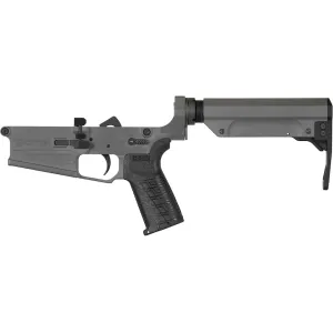 CMMG RESOLUTE Mk3/AR10 Complete Lower Receiver Mil-Spec Trigger Tungsten - Lower Receiver for AR-15, vista 1