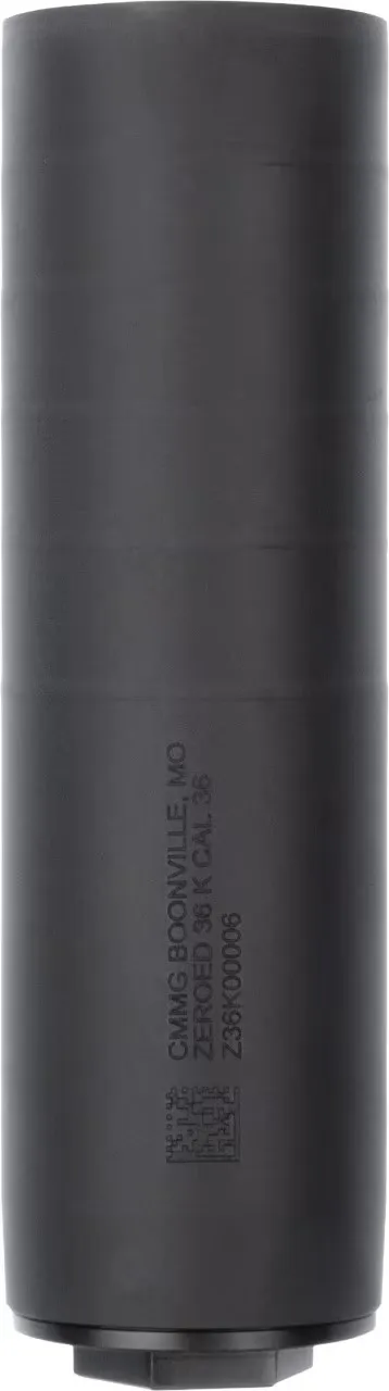 CMMG ZEROED 36K Suppressor, 5.5" Long, Heat Treated 17-4 Stainless Steel, 1.375"-24 HUB Compatible, Two Direct Thread HUB Mounts Included  -  11DB010  - Suppressor - view 2