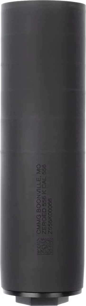 CMMG ZEROED 556K Suppressor, 5.5" Long, Heat Treated 17-4 Stainless Steel, 1.375"-24 HUB Compatible, Two Direct Thread HUB Mounts Included  - 11DB015 - Suppressor - view 2