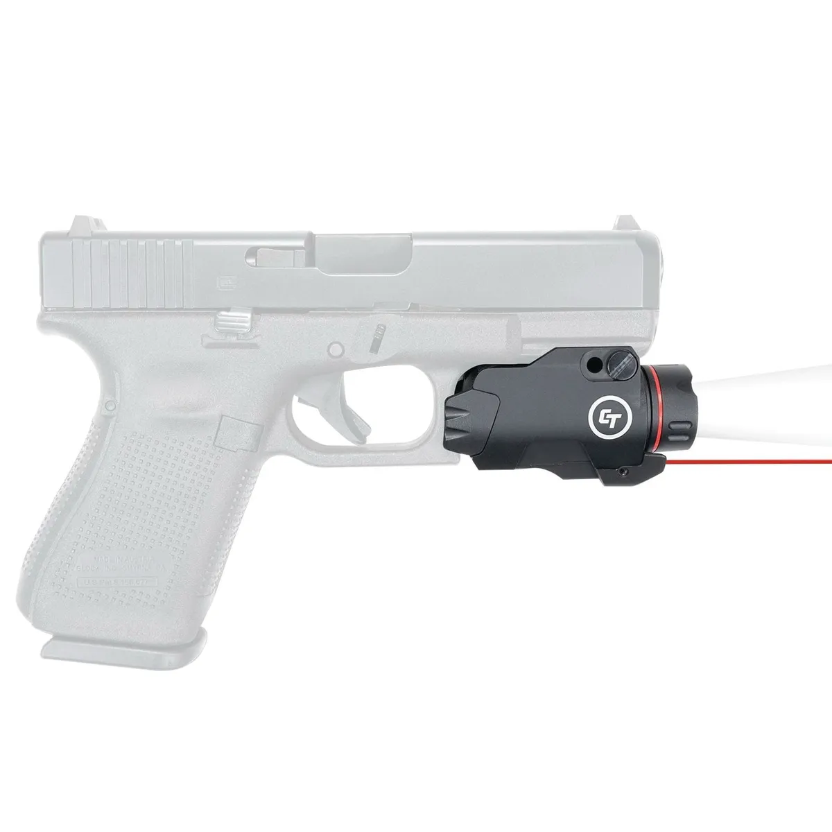 Crimson Trace CMR-207G Rail Master Pro Universal Red Laser Sight and Tactical Light - 400 Lumens - Light, vista 2