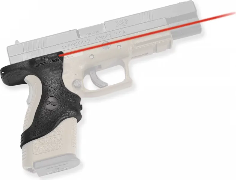 Crimson Trace Front Activation Laser Grip for Springfield Armory XD9 and XD40 Pistols, Black - LG-446 - Laser, vista 1
