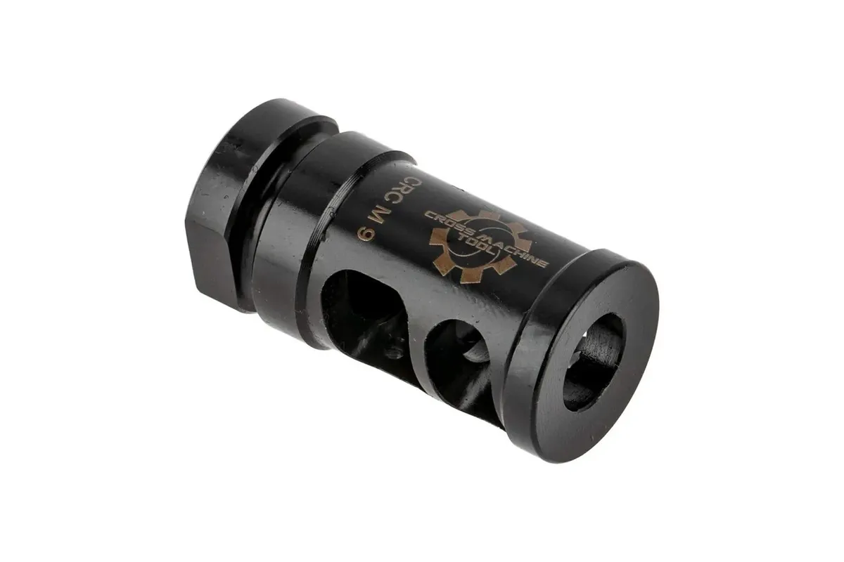 Cross Machine Tool 9mm Mini Combat Recoil Compensator - 1/2x28 - CRC-M-9MM - Muzzle Device for AR-15 - view 1