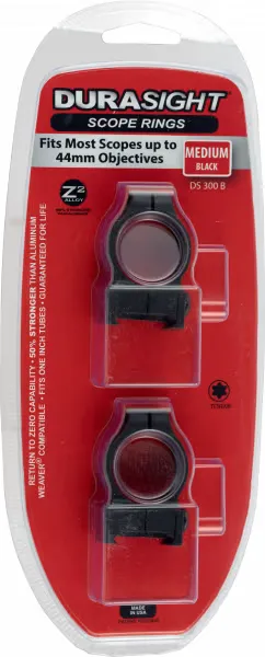 CVA Durasight Medium Z2 Alloy Scope Ring, Black - DS300B - Optic Mount - view 2