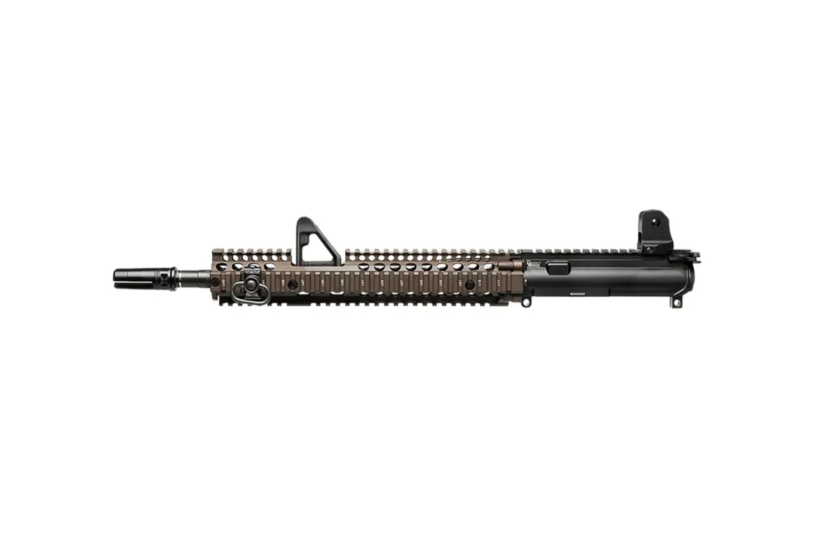 Daniel Defense M4A1 FSP FDE 5.56 NATO 14.5" Bbl Upper Receiver Group w/Pinned SureFire SF3P Flash Hider - Upper Receiver for AR-15, vista 1