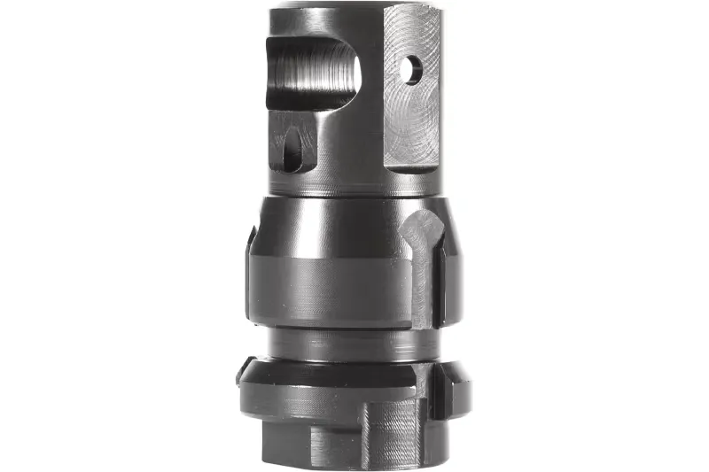 Dead Air Armament Key Mount, Muzzle Brake, Black, 1/2X36 Threads, .38 Bore DA110 - Muzzle Device for AR-15, vista 1