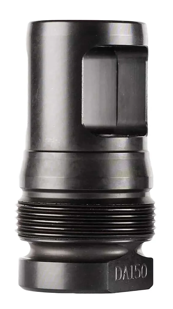 Dead Air Armament Dead Air XEMAX Muzzle Brake, M18X1 Threads, 338 Lapua Mag, DA153, Black, Single-Port Design. - Muzzle Device for AR-15, vista 1