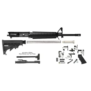 Del-Ton Inc 16" Heavy Mid Length Rifle Kit 5.56x45mm 1:9, Black - RKT104 - Upper Receiver for AR-15 - view 1