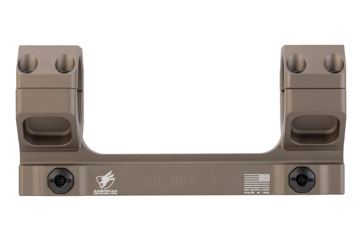 American Defense Delta Scope Mount - 30mm 20 Moa Scope Mount, Flat Dark Earth - Optic Mount - view 2