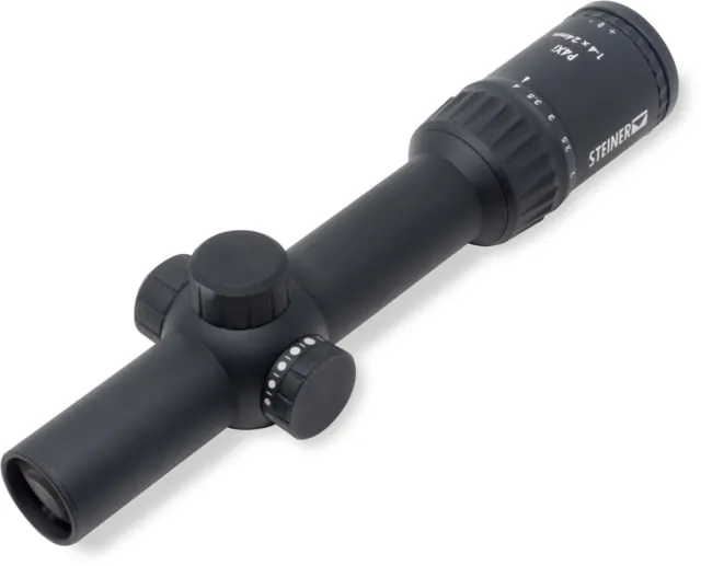 Steiner DEMO Steiner P4Xi 1-4x24 mm Rifle Scope 30 mm Tube Second Focal Plane Black Matte Green G1 Reticle Mil Rad Adjustment - Rifle Scope - view 1