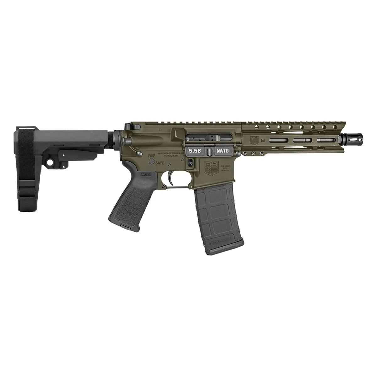 Diamondback Carbon DB15 Pistol OD Green 5.56 7" Barrel 30-Rounds - Barrel for AR-15 - view 1
