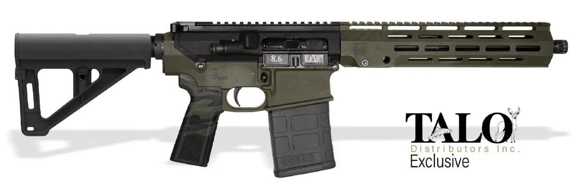 Diamondback DB10 OD Green / Black 8.6 Blackout 12" Barrel 20-Rounds w/ Magpul BTR Brace - Barrel for AR-15 - view 1