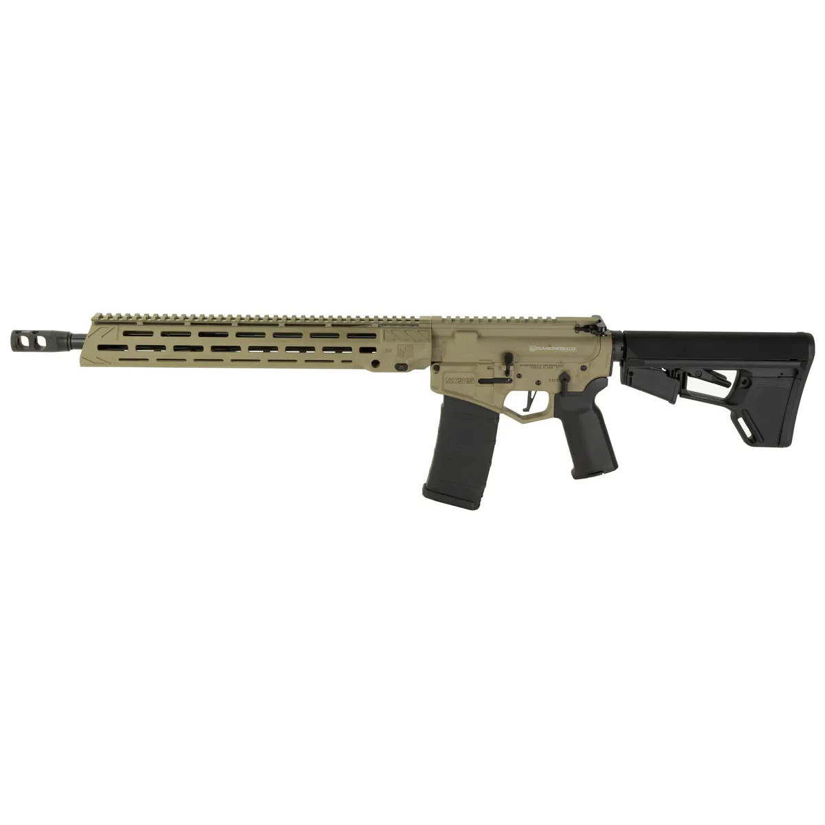 Diamondback DB15 .223 Remington AR Rifle with 16" Barrel, Flat Dark Earth - DB1758K061 - Barrel for AR-15, vista 1