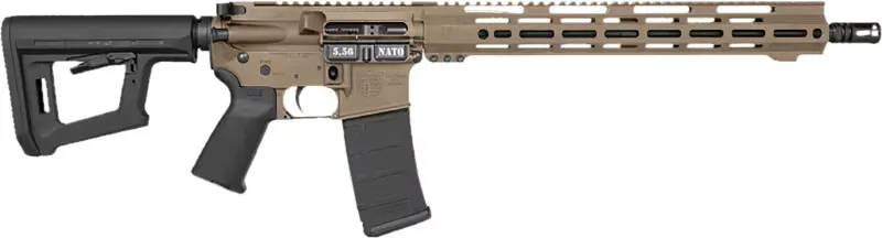 Diamondback DB1718K061 DB15 5.56 NATO 30+1 16" Flat Dark Earth Cerakote Picatinny Rail Aluminum Receiver - Complete Rifle, vista 1