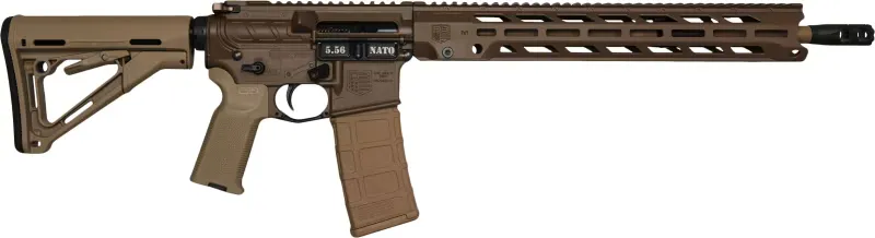 Diamondback DB1784K131 DB15 30rd 16" Black Nitride w/ FDE Cerakote Flat Dark Earth Cerakote 7075-T6 Aluminum Receiver Flat Dark Earth Magpul MOE K2 FDE Grip - Complete Rifle - view 1