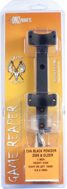 DNZ Products Game Reaper Scope Mount - CVA Black Powder Rifles High Ring 1 in Tube Black Matte - Optic Mount - view 1