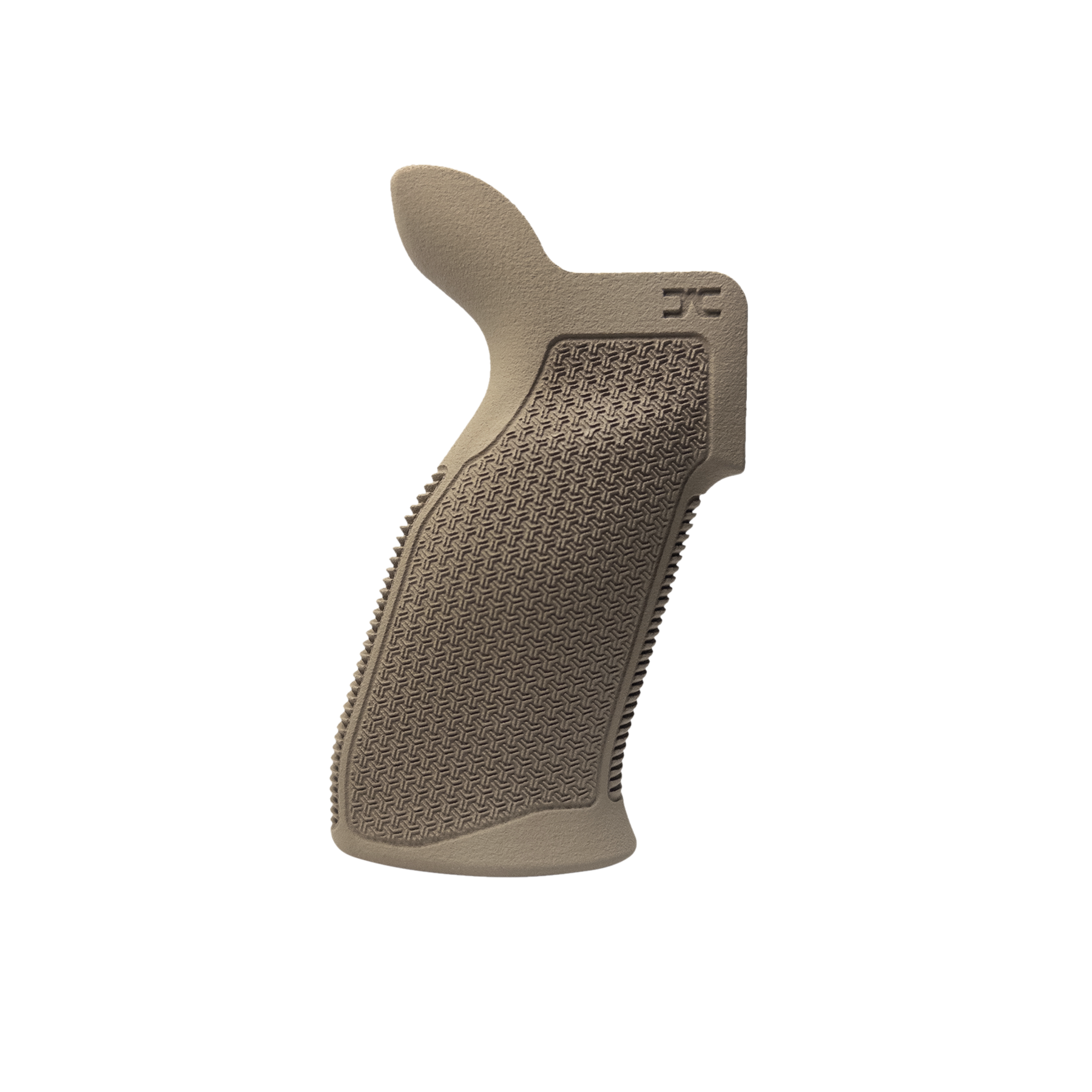 Driven Arms Longtail Shadow Crossover Grip (SCG-L) - Apex Texture, FDE Cerakote - Pistol Grip for AR-15, vista 1
