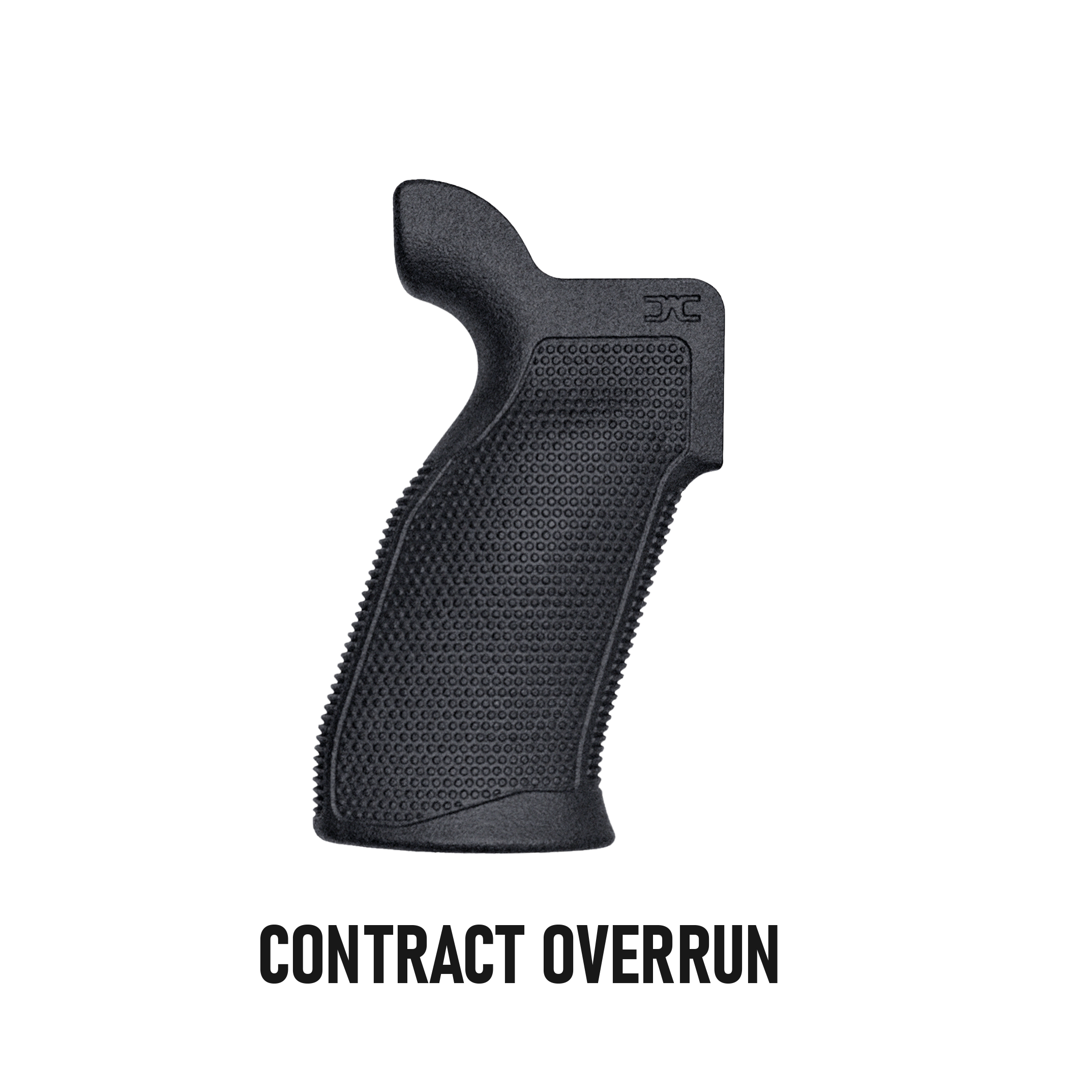 Driven Arms Longtail Shadow Crossover Grip (SCG-L) Contract Overrun - Atom Overrun Texture, Black - Pistol Grip for AR-15, vista 1