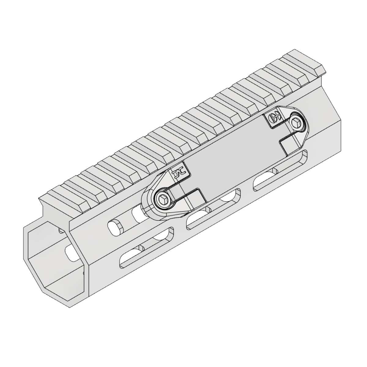 Driven Arms REIN Switch M-LOK Adapter (RSMA) - Inline Slim - Switch, vista 1