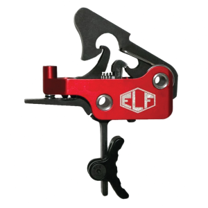 Elftmann Tactical Apex Adjustable Trigger - Curved Drop-In with Black Shoe and Red for Enhanced Precision, Performance - APEX-B-C - Trigger for AR-15, vista 1