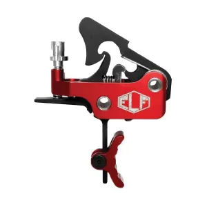Elftmann Tactical Apex Adjustable Trigger - Curved Drop-In with Red Shoe/Adjustment Knob for Precision Performance and Custom Style - APEX-R-C-FA - Trigger for AR-15, vista 1