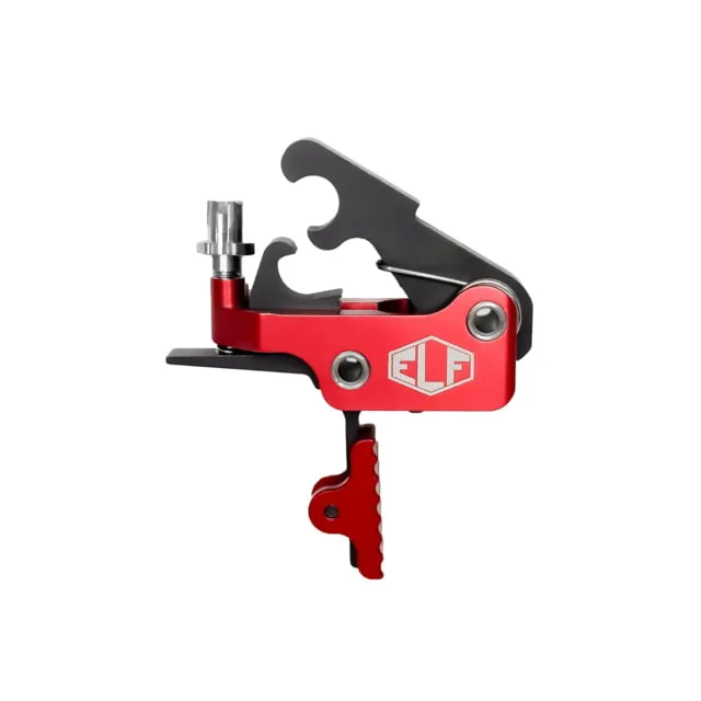 Elftmann Tactical Apex Adjustable Trigger - Straight Drop-In with Red Shoe and Adjustment Knob for Precision Performance - APEX-R-S-FA - Trigger for AR-15, vista 1