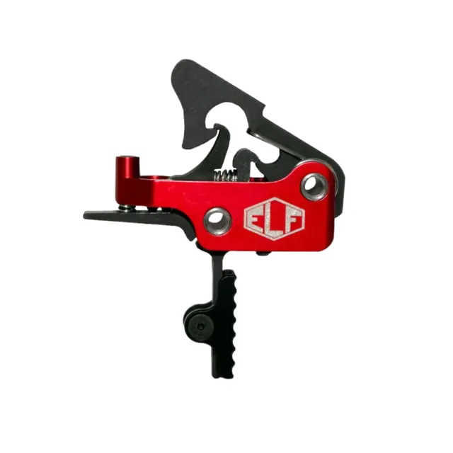 Elftmann Tactical Apex Large Pin Adjustable Trigger - Straight Drop-In with Black Shoe and Red Adjustment Knob for Superior Control - APEX-170-B-S-FA - Trigger for AR-15, vista 1