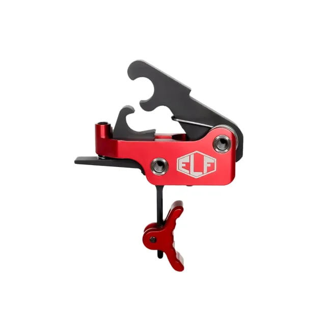 Elftmann Tactical Apex Pro Adjustable Trigger - Curved Drop-In with Red Shoe for Optimal Precision and Tactical Style - APEX-PRO-R-C - Trigger for AR-15 - view 1
