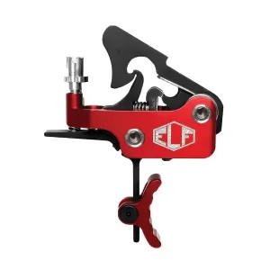 Elftmann Tactical Apex Pro Adjustable Trigger - Curved Drop-In with Red Shoe/Adjustment Knob for Peak Performance and Custom Fit - APEX-PRO-R-C-FA - Trigger for AR-15 - view 1