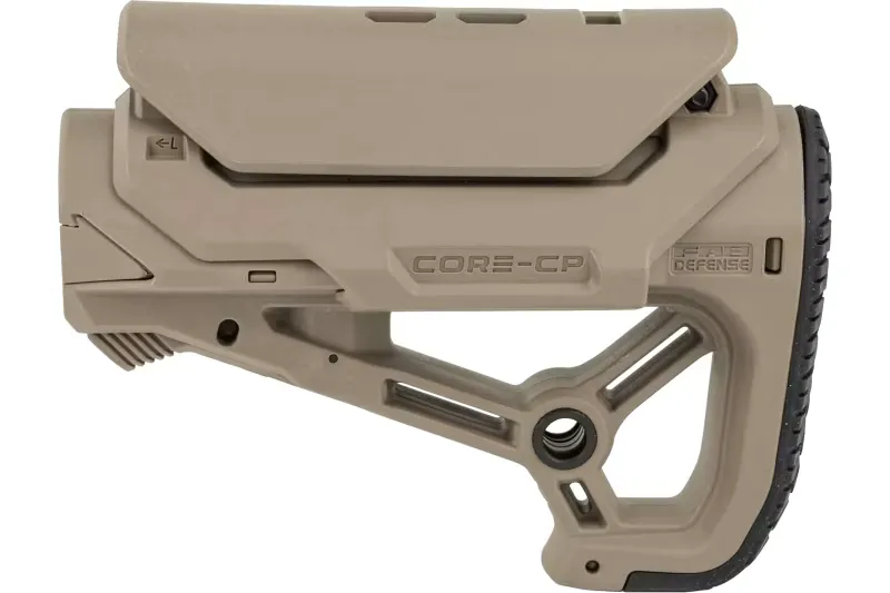 FAB Defense AR-15 Buttstock Small/Compact Fits Mil-Spec And Commercial Tubes FDE - FX-GLCORESCPT - Stock & Brace for AR-15 - view 1