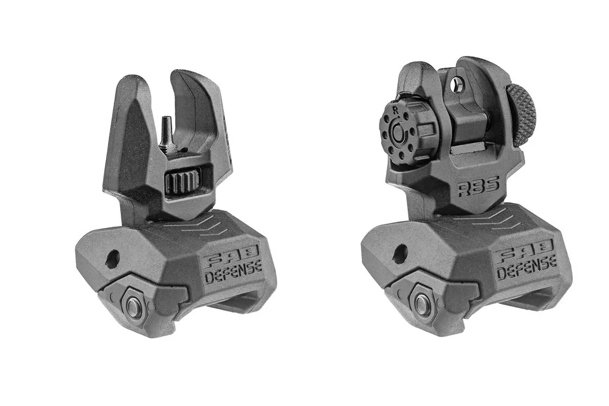 FAB Defense AR-15 Iron Sight Set Flip Up - FRBS-B - Iron Sights for AR-15 - view 1
