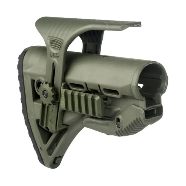 FAB Defense AR-15 Shock Absorbing Buttstock with Cheek Rest, Black - GL-SHOCK-CP - Stock & Brace for AR-15 - view 1