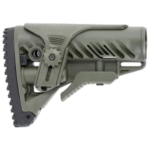 FAB Defense F.A.B. GLR-16 CP Tactical Buttstock for AR-15/M4, Olive Drab Green - FXGLR16CPG - Stock & Brace for AR-15 - view 1