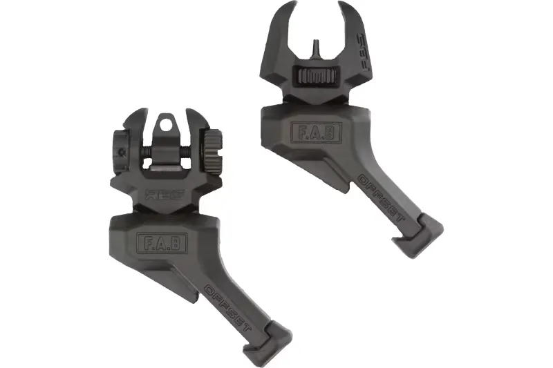 FAB Defense Flip-Up Sight Set - Front/Rear for Quick Target Acquisition - FX-FRBSOSB - Iron Sights for AR-15 - view 1