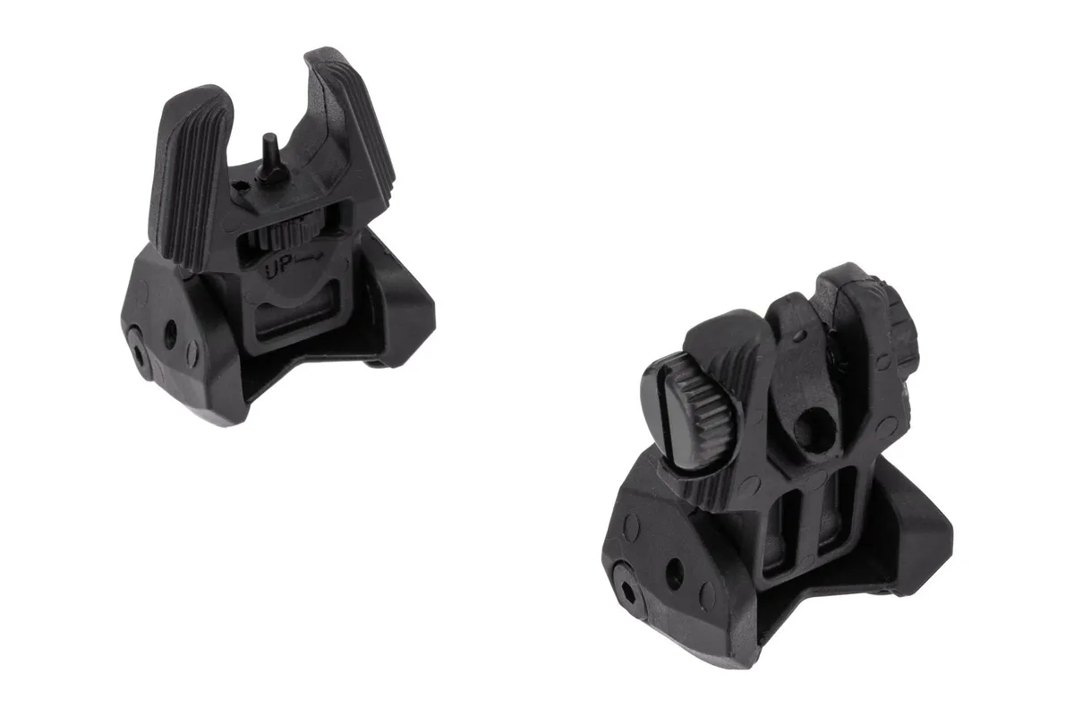 FAB Defense FXFRBS Front/Rear Flip Up Sights Folding Black for AR-15, M4, M16 - Iron Sights for AR-15 - view 2