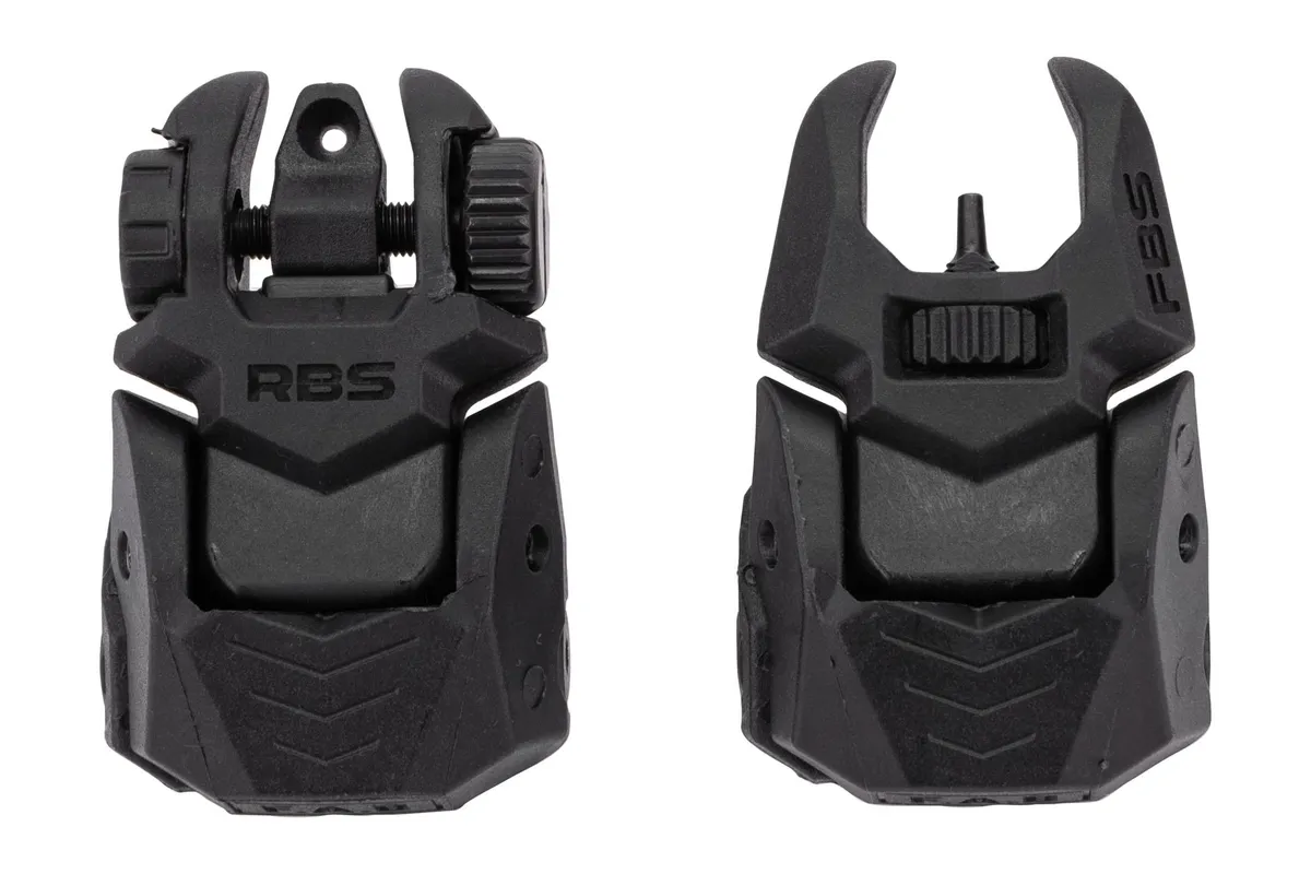FAB Defense FXFRBS Front/Rear Flip Up Sights Folding Black for AR-15, M4, M16 - Iron Sights for AR-15 - view 3