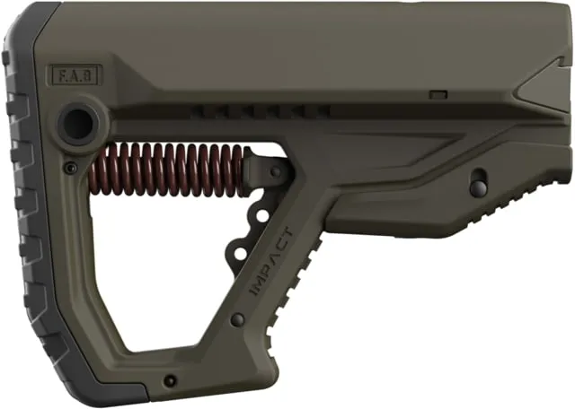 FAB Defense GL-Core Black Recoil Reduction Buttstock - High-Impact Buttstock for Enhanced Shooting Comfort and Control - FXCIMPACTCPB - Stock & Brace for AR-15, vista 3