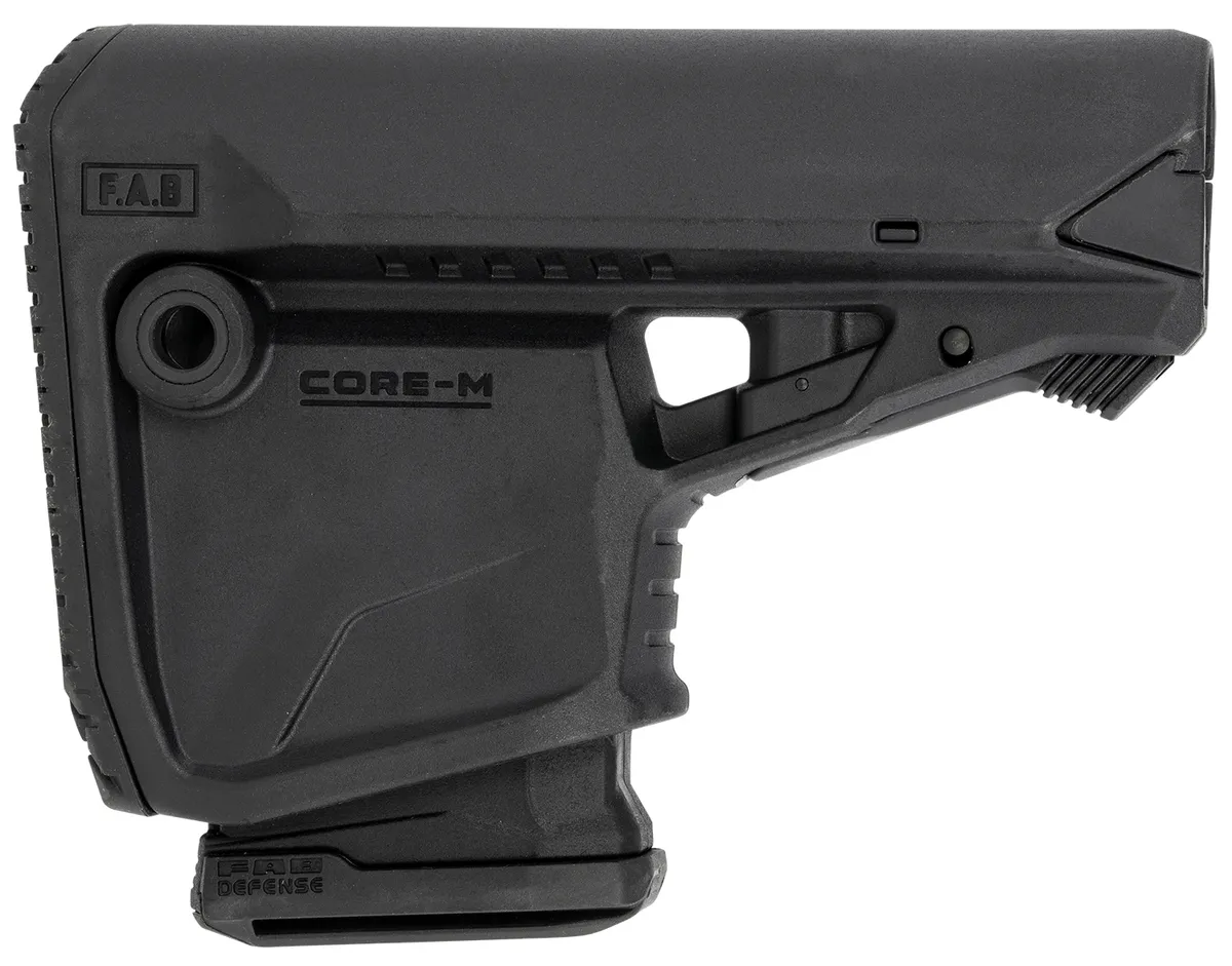 FAB Defense GL CORE MAG M4 Buttstock w/ Built-in Mag Carrier, Black - Stock & Brace for AR-15 - view 1