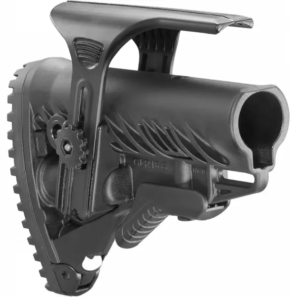 FAB Defense GLR-16 AR-15 Tactical Stock with Adjustable Cheek Rest, Black - FX-GLR16CP - Stock & Brace for AR-15 - view 1