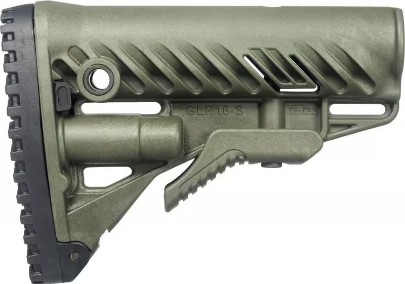 FAB Defense GLR-16 AR-15/M16 Buttstock w/ Rubber Butt Pad, OD Green - FX-GLR16G - Stock & Brace for AR-15 - view 2