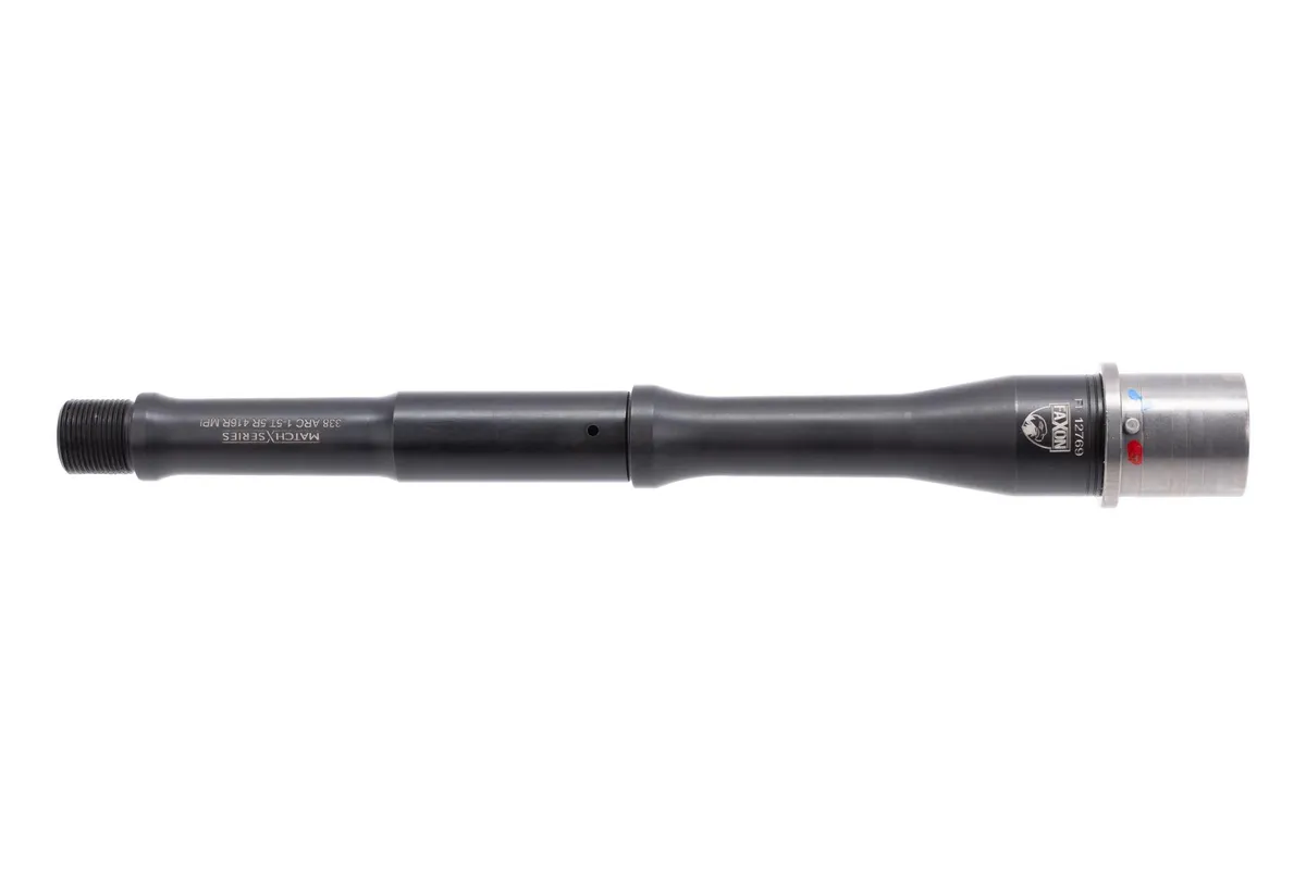 Faxon Firearms 338 Arc Gunner Profile Rifle Barrels For Ar-15 - 338 Arc 9'''' 1-5 Twist 5/8''''x24 Thrd Gunner Ss Bbl Black Nitrd - Barrel for AR-15 - view 2