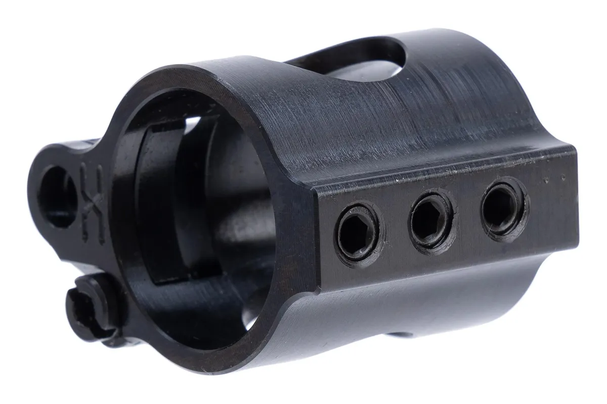 Faxon Firearms Adjustable 3 Screw Low Profile Gas Block .750 inch Black - Gas Block for AR-15, vista 3