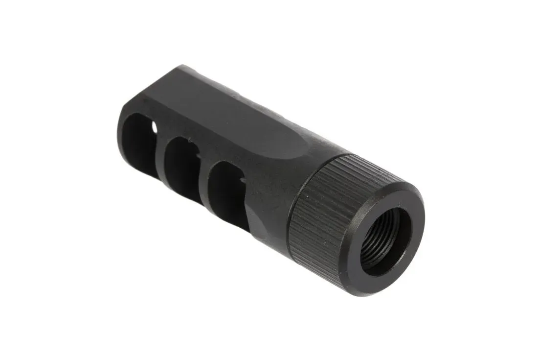 Faxon Firearms Gunner 3-Port Muzzle Brake - 1/2x28 - Muzzle Device for AR-15, vista 1