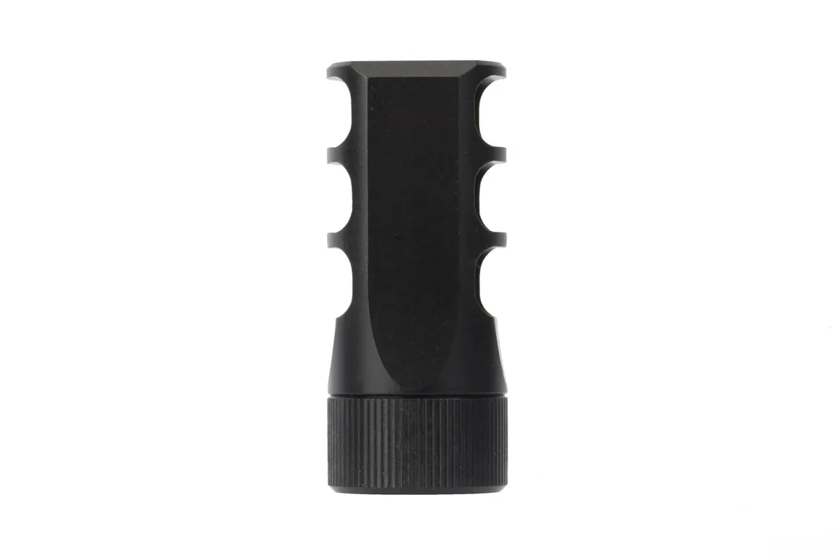 Faxon Firearms Gunner 3-Port Muzzle Brake - 5/8x24 - Muzzle Device for AR-15, vista 4