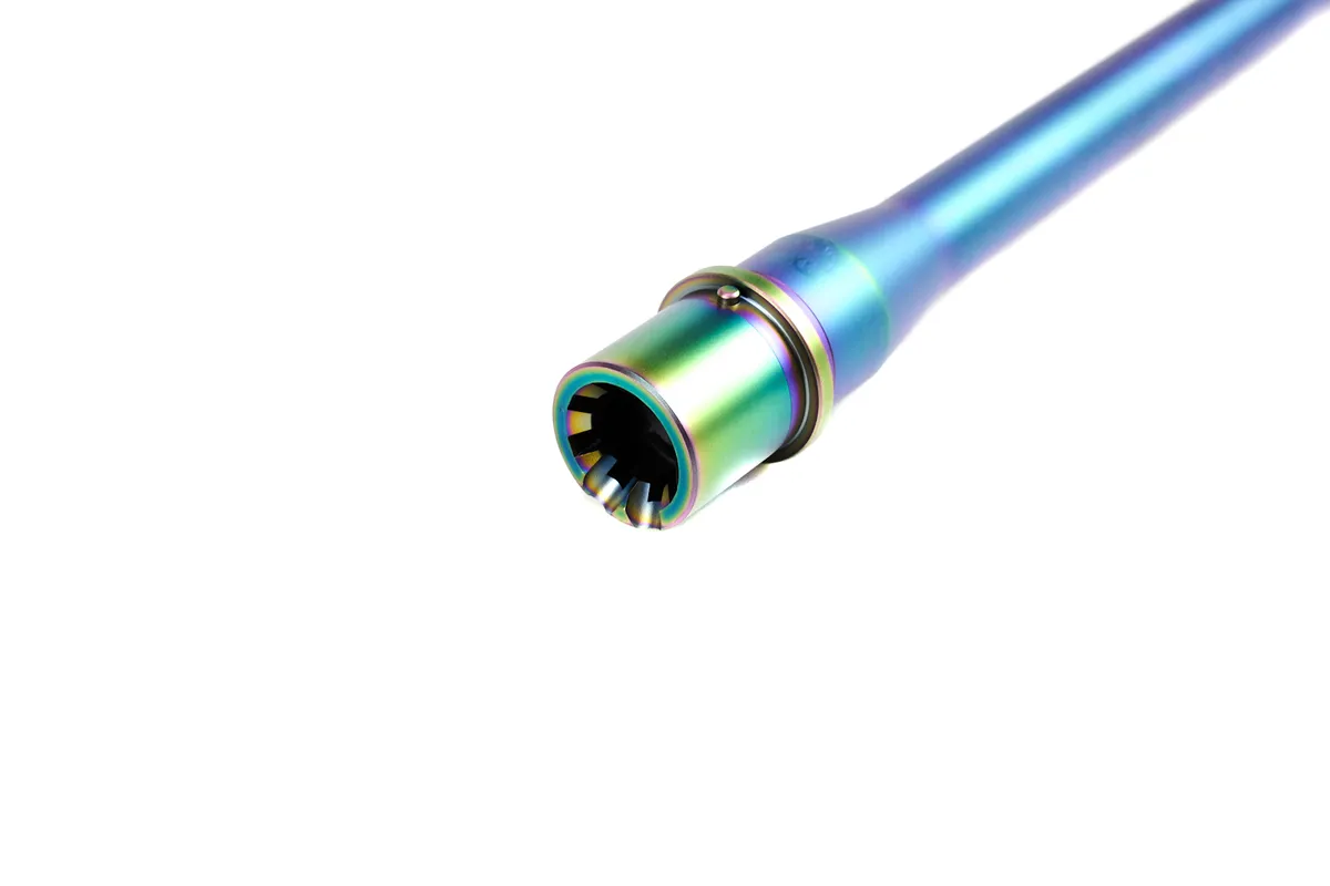 Faxon Firearms Match Series 14.5 Gunner, .223 Wylde, Mid-Length, 416R, Nitride, 5R, Nickel Teflon Extension, Chameleon PVD - Barrel for AR-15 - view 1