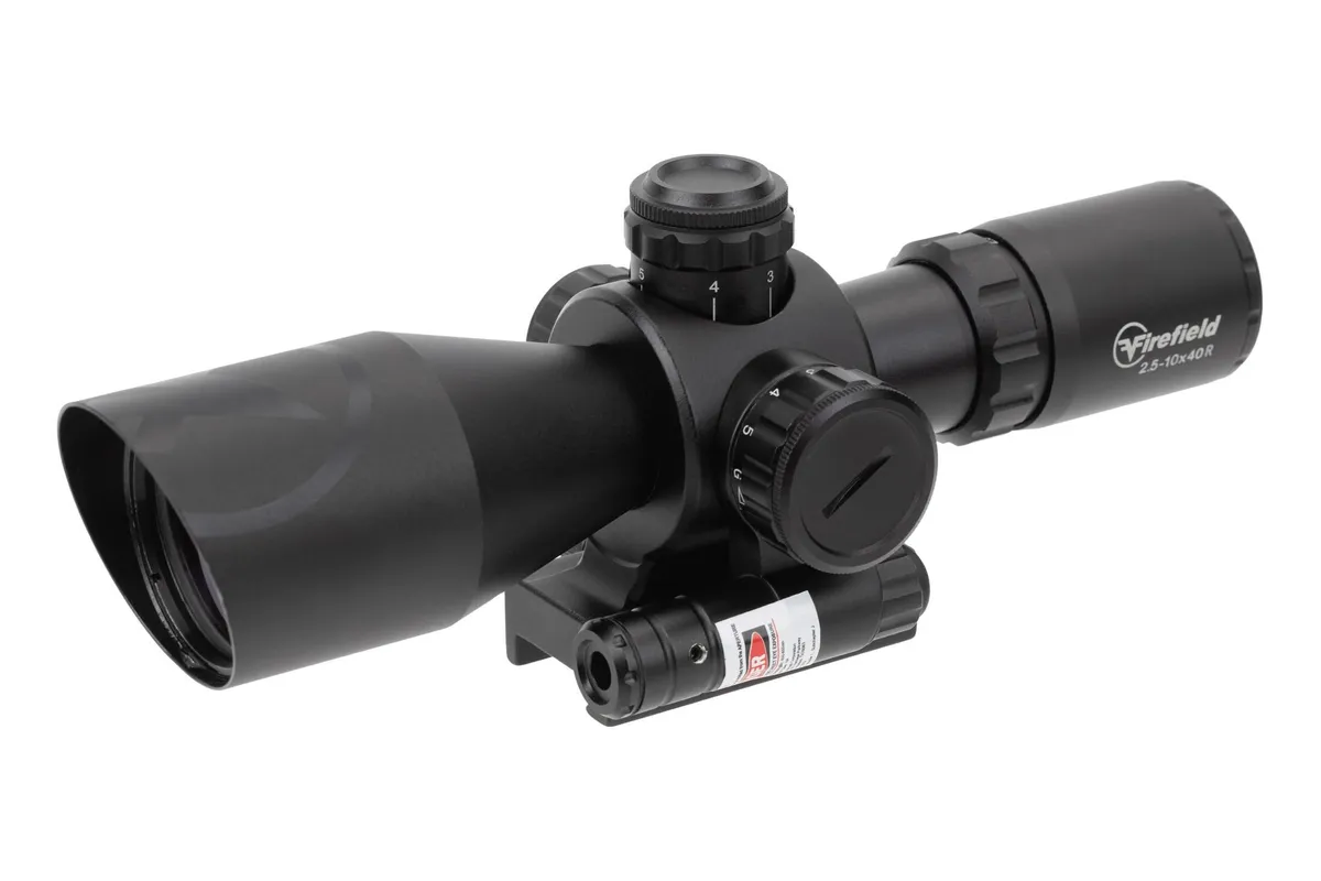 Firefield Barrage Riflescope 2.5-10x40mm Illuminated Mil-Dot SPF w/ Red Laser - FF13065 - Rifle Scope - view 3