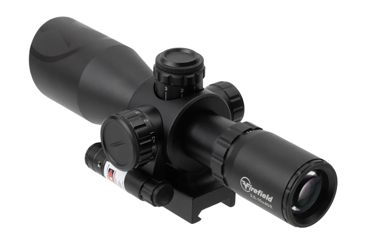 Firefield Barrage Riflescope 2.5-10x40mm Illuminated Mil-Dot SPF w/ Red Laser - FF13065 - Rifle Scope - view 4