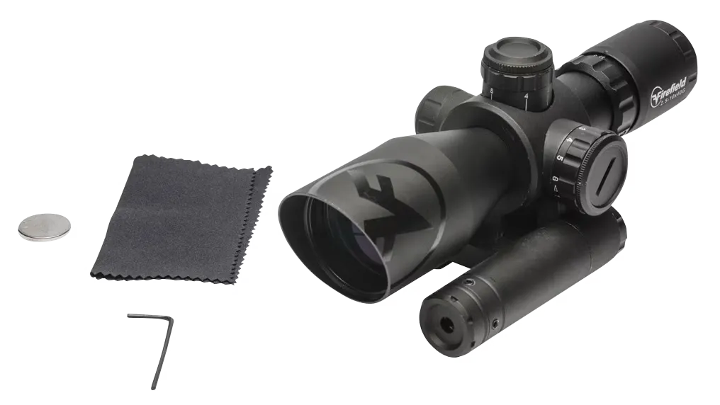 Firefield Barrage Riflescope 2.5-10x40mm Illuminated Mil-Dot SPF w/ Red Laser - FF13065 - Rifle Scope - view 1